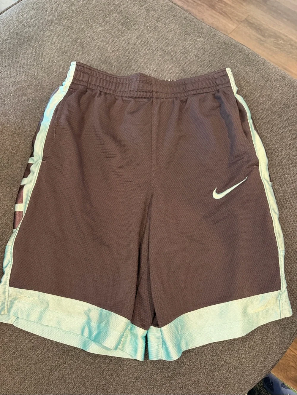 Nike Dri-Fit Navy Athletic Shorts w/ Light Blue Trim & Embroidered Swoosh